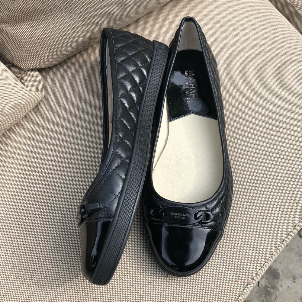 Michael Kors 🖤 Leather Ballet Flats Shoes Quilted